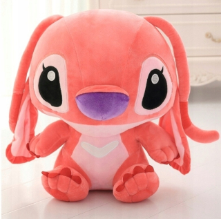 Rozprávkový plyšák - Stitch a lilo maskot, plyšový 25 cm ružový