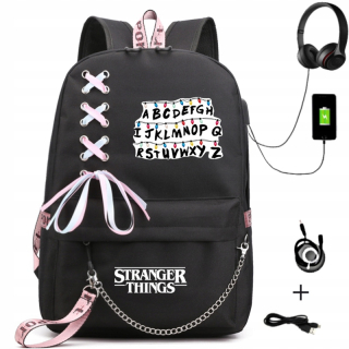 Školský batoh - Stranger Things USB mládežnícky batoh