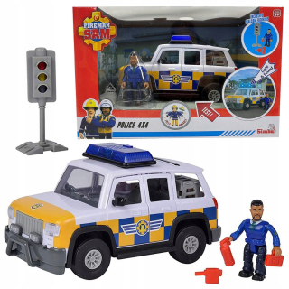 Požiarnik Sam  - Hasič sám policajný jeep so zvukom + figurín