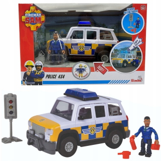 Požiarnik Sam  - Hasič sám policajný jeep so zvukom a figurínom