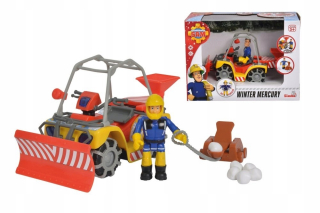 Požiarnik Sam  - Hasič Sam Snehové vozidlo Quad Merkúr + Figurine