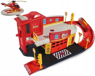 Požiarnik Sam  - Fireman Sam Fire Station Fire Garáž Helicopter Track