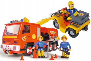 Požiarnik Sam  - Hasič Sam Fire Truck Jupiter + Quad Merkúr