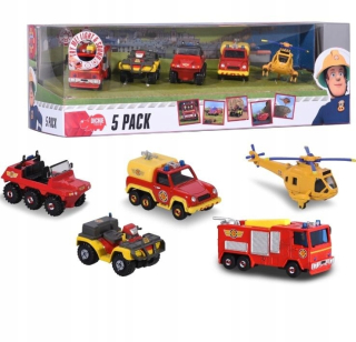 Požiarnik Sam  - Fireman Sam Sada 5 Dickie Toys Vozidlá