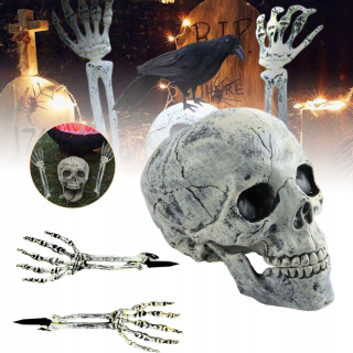 STRAŠIVÉ HALLOWEENSKÉ KOSTOVÉ KOSTI S TRÁVNÍKMI