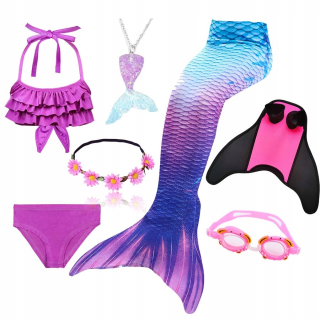 Princezná Ariel - Swimsuit Chvost Sýrés Ariel Set 7el-110