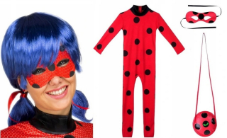 Miraculum - Miraculum Outfit Biedronka Mask + Jojo + WIG S M L