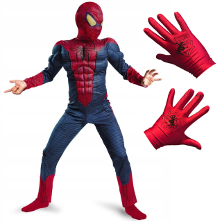 SPIDERMAN - Spiderman outfit veľké svaly mäkké rukavice 116/122