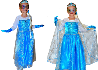 Elsa Frozen - Šaty Elsa Land of Ice Frozen R.120, 4 vrstvy