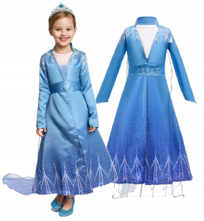 Elsa Frozen - Šaty kabát Elsa Elza Land of Ice 2 140-146