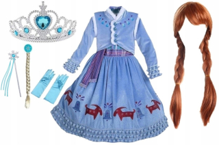 Elsa Frozen - Šaty Outfit Anna Ball Kraina Ice 2 104-110