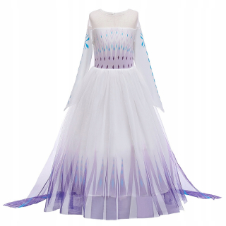 Elsa Frozen - Šaty Outfit Elsa White Elza Land Ice 2 152