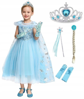Elsa Frozen - Šaty Outfit Elsa Land Ice 2 104-110 SET