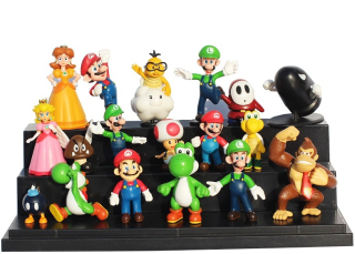 Super Mario - Super Mario Bros Figurs Obrázok 18 kusov