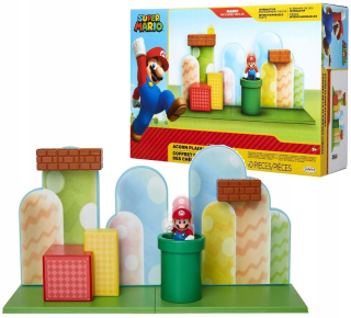 Super Mario - Super Mario Acorn Plains Mockep + Mario Figurine