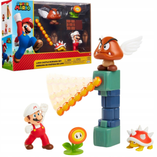 Super Mario - Super Mario Set s figúrkami z LAVA HRADU 5 EL.