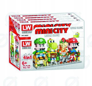 Super Mario - Super Mario _ Stavebné bloky _ 1000ks_ Mega Set 4W1 !!