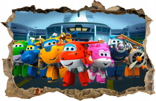 SUPER WINGS - Super krídla nástenné nálepky 3d hole 70x45 # 10