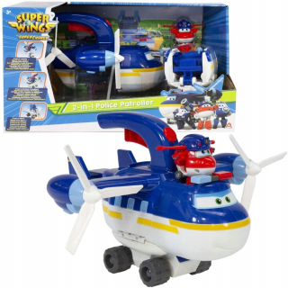Super Wings Policajná hliadka 2v1 Vozidlo a Jetek