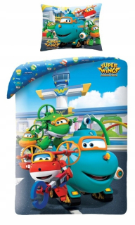 SUPER WINGS - Super Wings AirPlanes Jett Filek Posteľná bielizeň 140x200