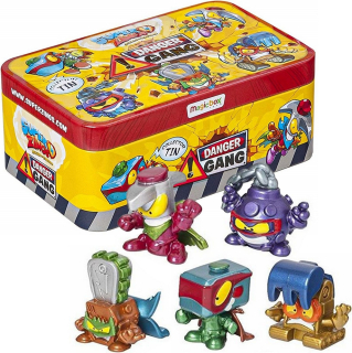 SUPER ZINGS - Super Zings 5 Figurines + Can Danger Gang Metal