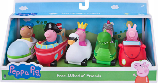 Pepa Pig - Figurines ošípaných 4 ks. Autá súprava
