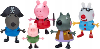 Pepa Pig - Peppa Pig 5 Figurines Krásne oblečenie TM Hračky 06667