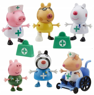 Pepa Pig - Peppa Pig 6 Figurines Lekári Sestra 07360
