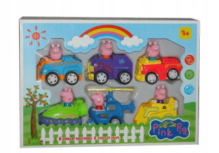 Pepa Pig - Peppa ošípané s pohonom 6ks figúrky
