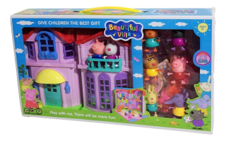 Pepa Pig - Chata Peppa + príslušenstvo + 8 figúrnych nastavených