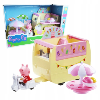 Pepa Pig - Peppa prasa veľká dodávka s karmárov Scooter Set 24h