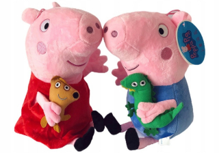 Pepa Pig - Peppa Piggy a George Mascot sady 30 cm