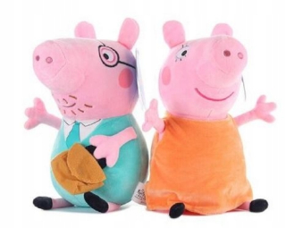 Pepa Pig - Peppa mama a otec maskot plyš 24 cm