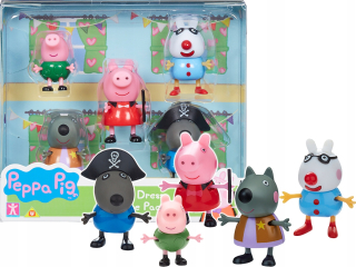 Pepa Pig - Peppa Piggy Krásne kostýmy 5 Figurines TM Hračky Rozprávka