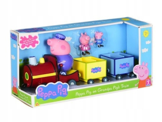 Pepa Pig - Peppa ošípané vlak dedko + 3 čísla TM hračky