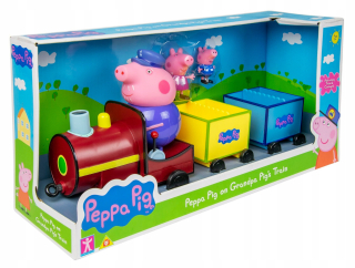 Pepa Pig - Peppa ošípané dedko vlak + peppa george figúrky