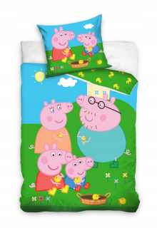 Pepa Pig - PEPPA PAG Rodinná posteľná bielizeň 100x135