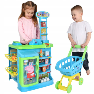 Pepa Pig - Peppa supermarket ošípané s vozovkou v hotovosti AKC.