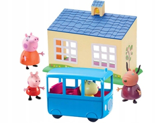 Pepa Pig - Peppa Pig School + Autobus Lady Rabbit Figures