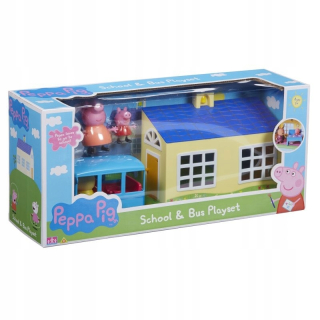 Pepa Pig - Peppa Pig School Peppy + Bus + Lavice Class