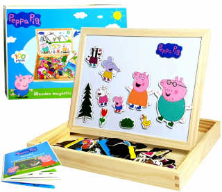 Pepa Pig - Peppa prasa magnetické tabule kriedové drevo
