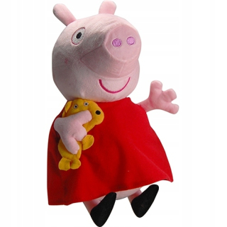 Pepa Pig - Peppa prasa s medvedíkom Teddy Maskot 35.5 Plush