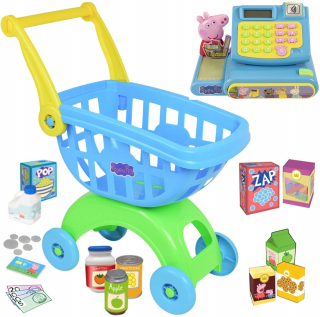Pepa Pig - Peppa Drasa Kit Shop Cash Shop Trolley Cart 69810