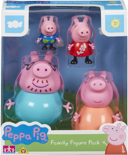 Pepa Pig - Peppa Wutz Toy Figurines 4 ks. Nastaviť