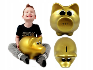 Pepa Pig - Piggy Bank Golden Giant XXXL + váš nápis