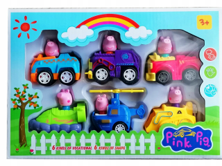 Pepa Pig - Vežidlá ošípaných s obrázkami 6 kusov