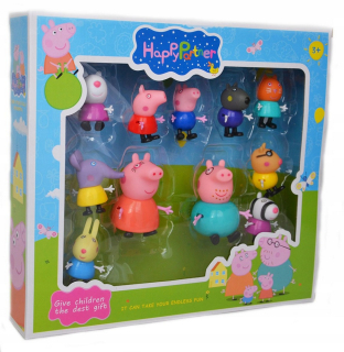 Veľká sada 11 figúr z rozprávky Prasiatko Peppa