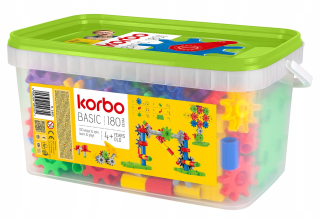 Základné stavebné kocky Korbo 180 dielikov