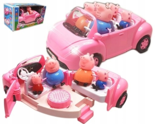 Pepa Pig - Auto Figurs-out Pipa AUTO + 4 figúrky