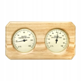 Saunový teplomer Hygrometer Hygrotermograf Meranie